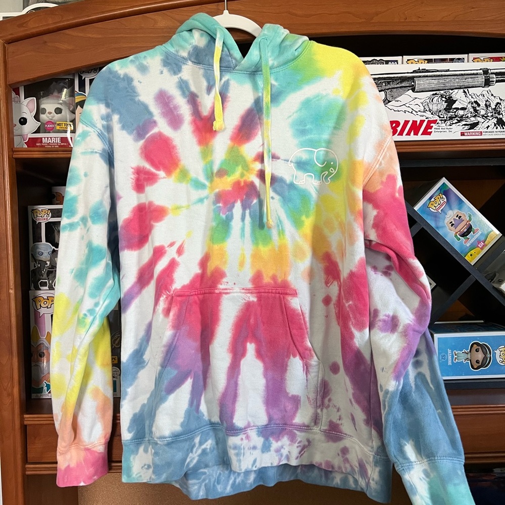 ivory ella Tie-Dye Hoodie in Pink, Yellow, Blue, Green
